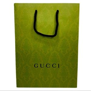 New Authentic Fall 2021 GUCCI Green Shopping Gift Bag Medium Size